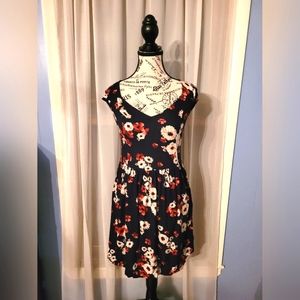 Hollister Floral V-Neck Dress